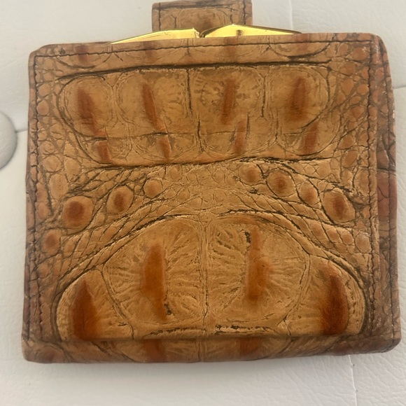 Vintage Brahmin Wallet Croco Stamp Bifold with Coin Purse - Picture 4 of 7
